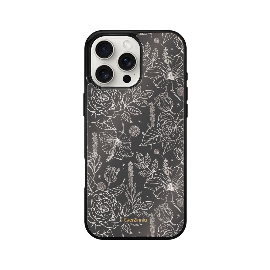 Dark Grey Vintage Floral – Divine Case