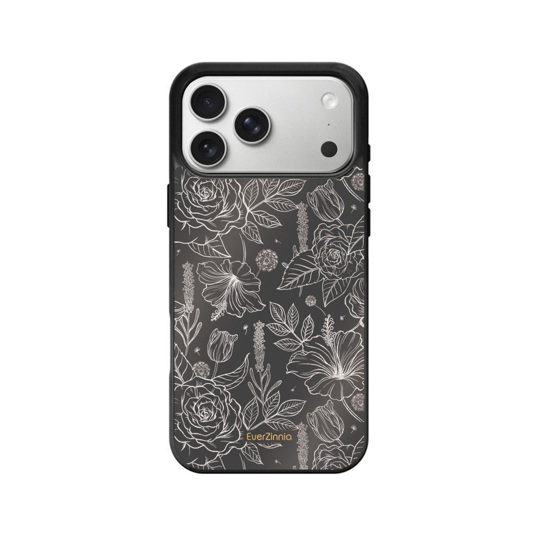Dark Grey Vintage Floral – Divine Case