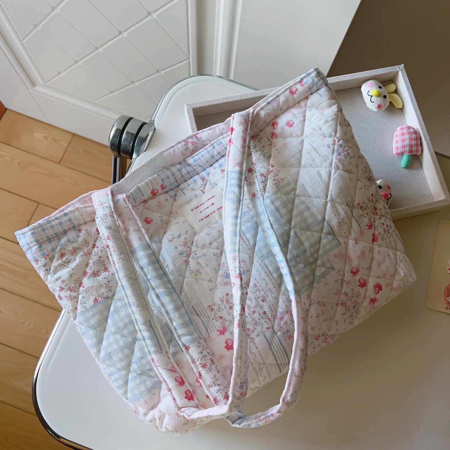 Coquette Quilted Tote Bag