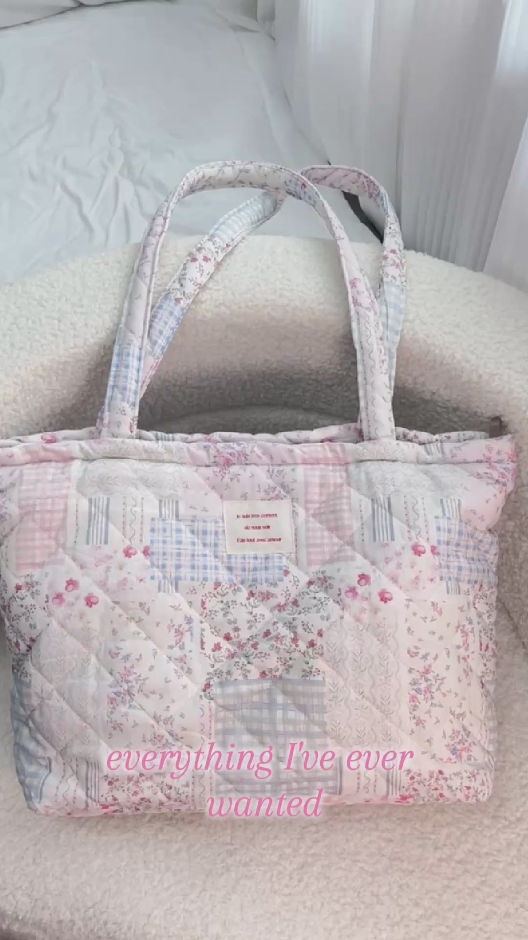 Coquette Quilted Tote Bag